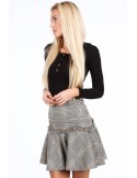 Mustard checkered mini skirt 1881 - Online store - Boutique